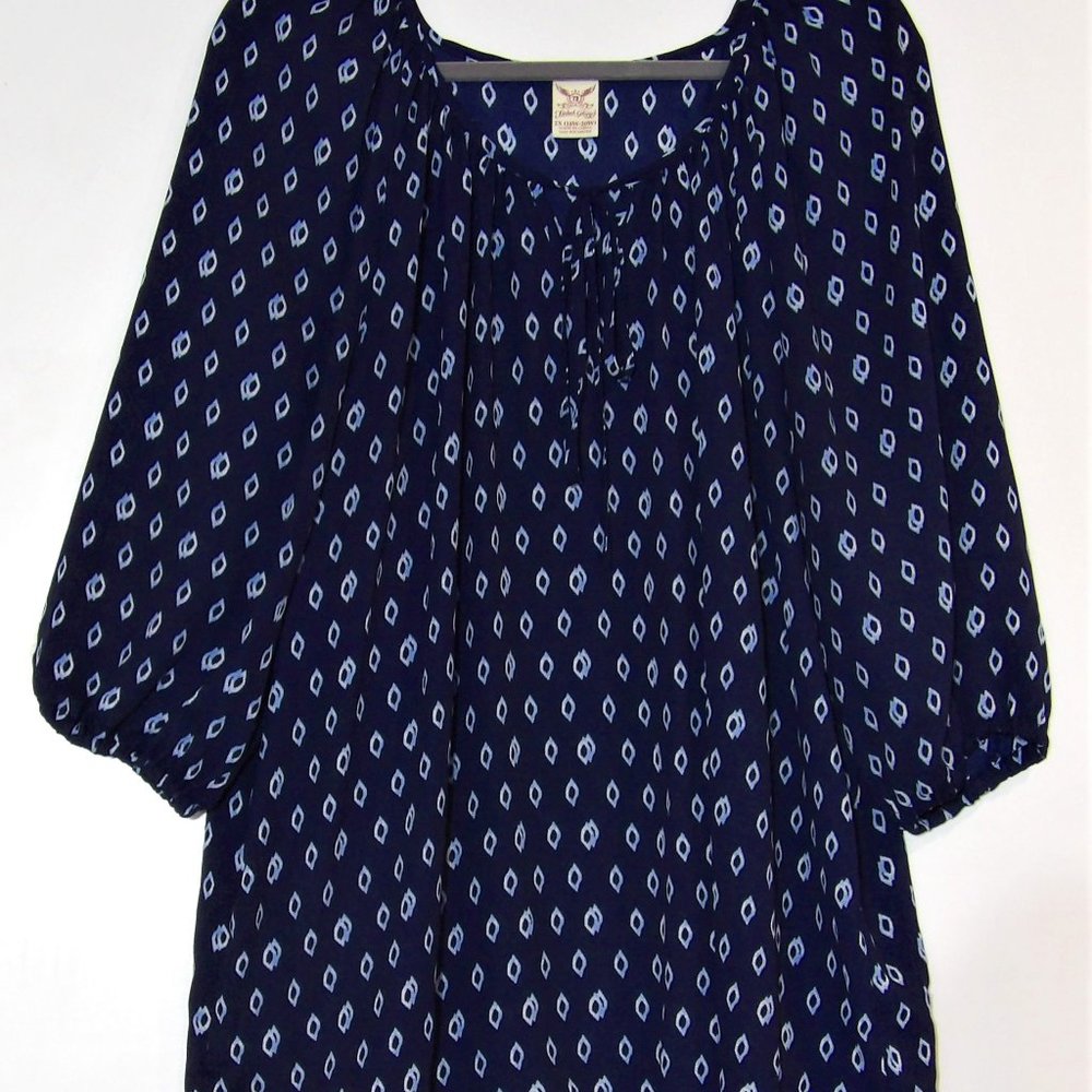 WOMEN'S NAVY PRINT FADED GLORY TOP